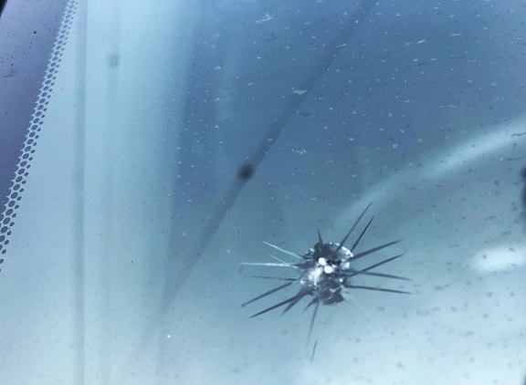 フロントガラスに飛び石の傷で車検は通るのか 対処法はどうする ナベジジブログ